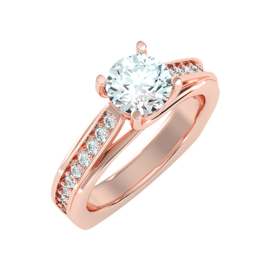 Shower Solitaire Ring - One