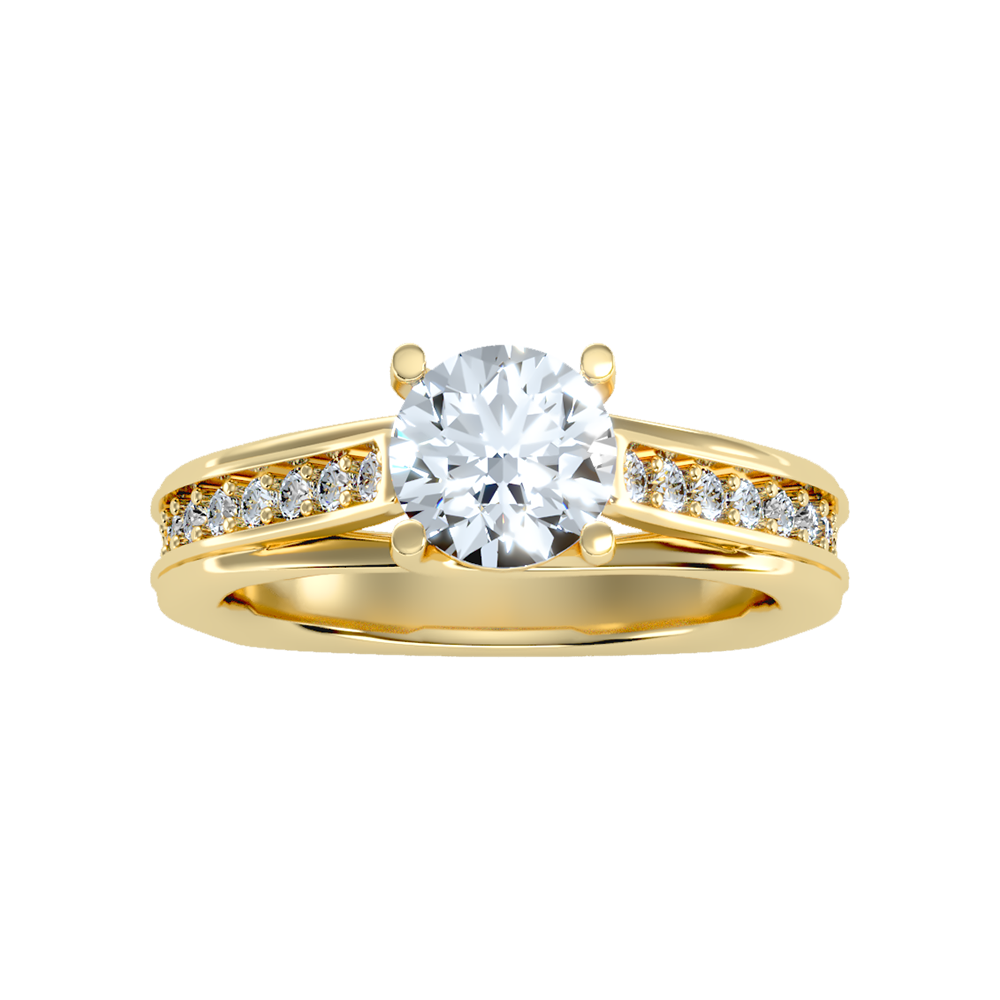 Shower Solitaire Ring In 925 Sterling Silver - Ten