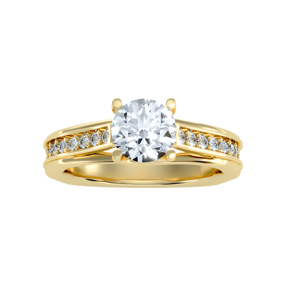 Shower Solitaire Ring In 925 Sterling Silver - Ten