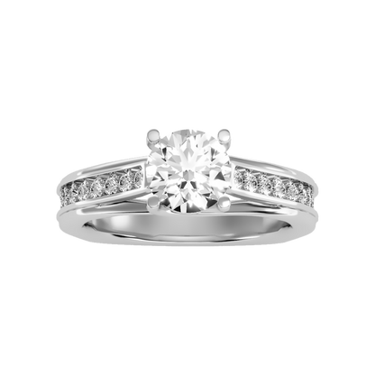 Shower Solitaire Ring In 925 Sterling Silver - Six