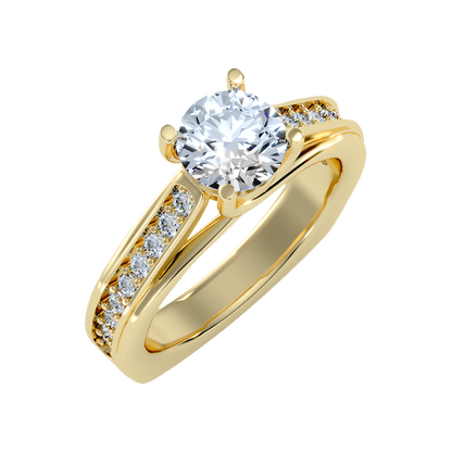 Shower Solitaire Ring - Nine