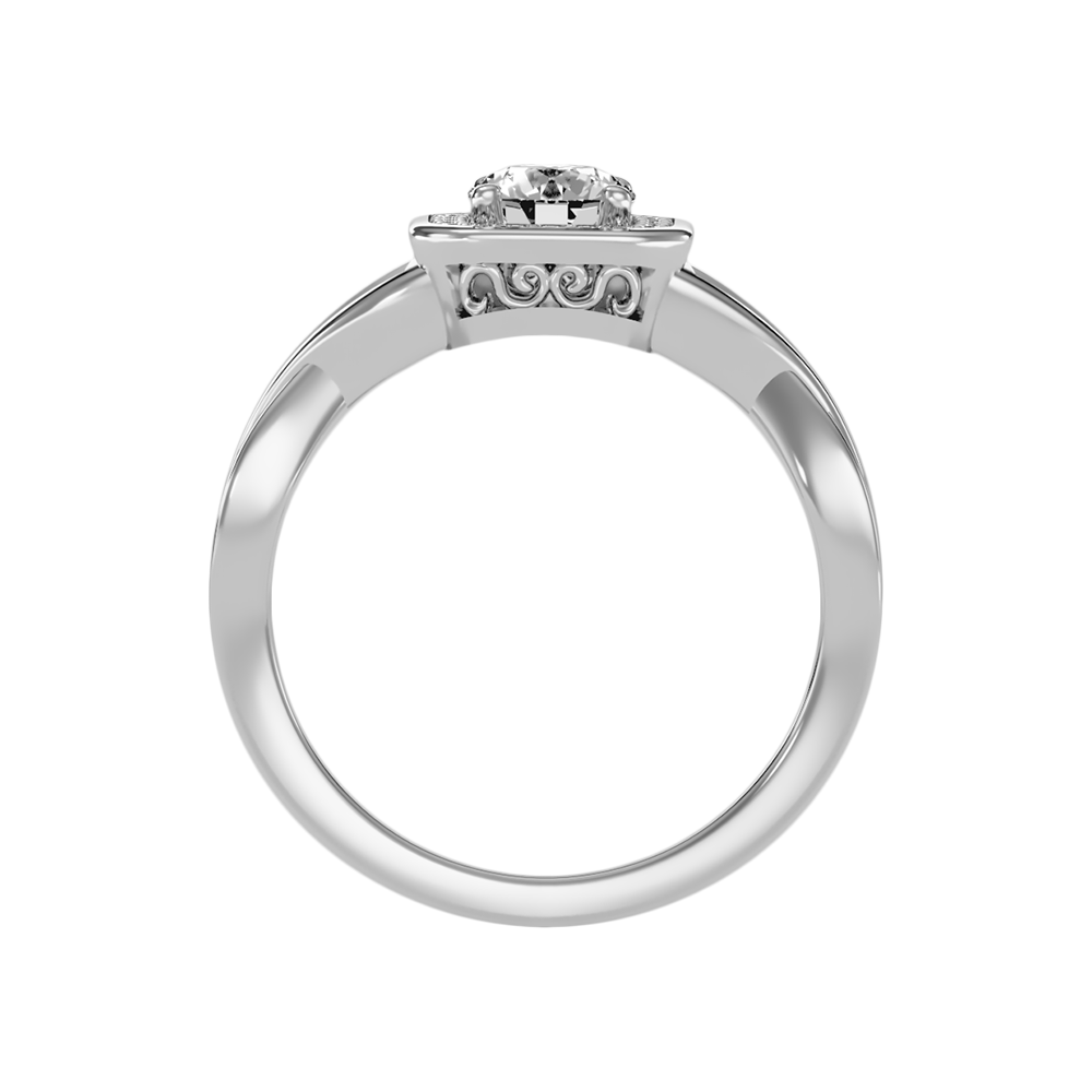 Siempre Halo Ring In 925 Sterling Silver - Two