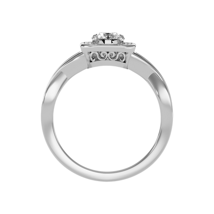 Siempre Halo Ring In 925 Sterling Silver - Two