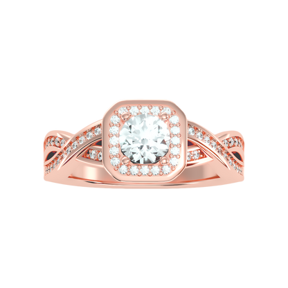 Siempre Halo Ring In 925 Sterling Silver - Six