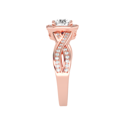 Siempre Halo Ring In 925 Sterling Silver - Seven