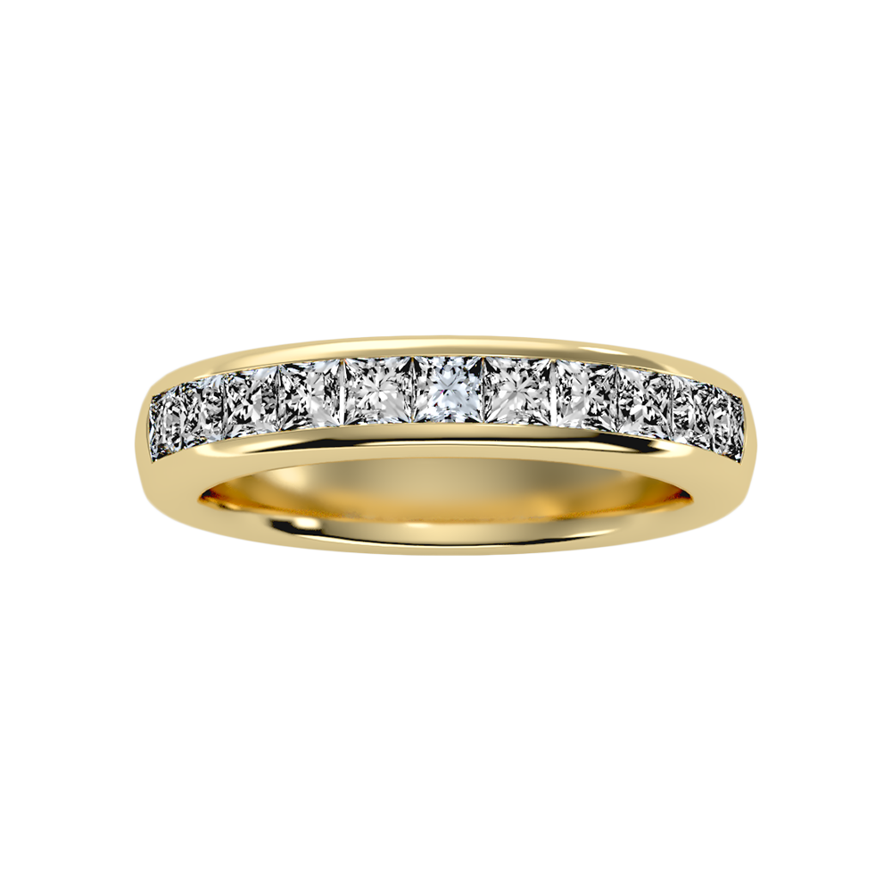 Silliage Half Eternity Band In 925 Sterling Silver - Ten