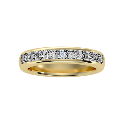 Silliage Half Eternity Band In 925 Sterling Silver - Ten