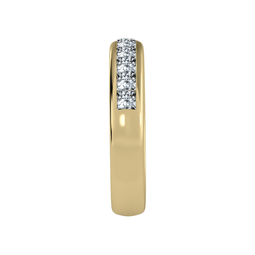 Silliage Half Eternity Band In 925 Sterling Silver - Eleven