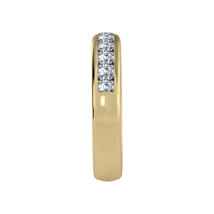 Silliage Half Eternity Band In 925 Sterling Silver - Eleven