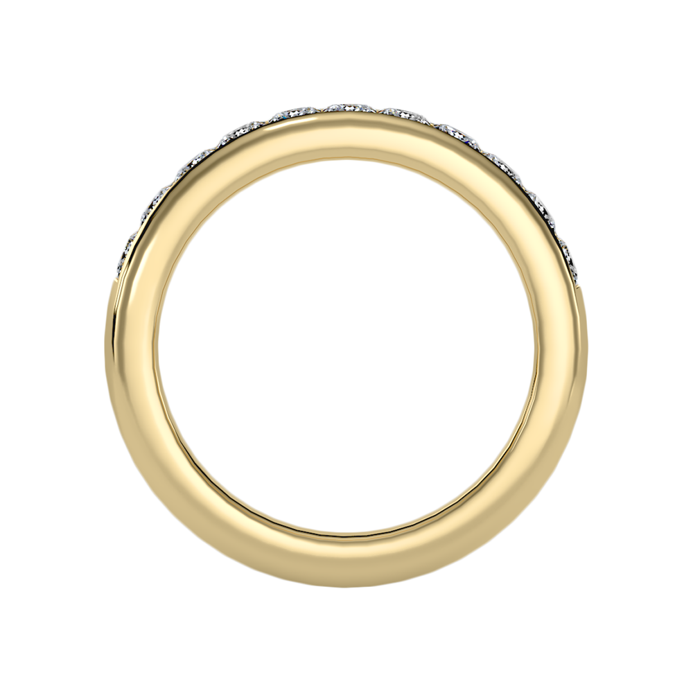 Silliage Half Eternity Band In 925 Sterling Silver - Twelve