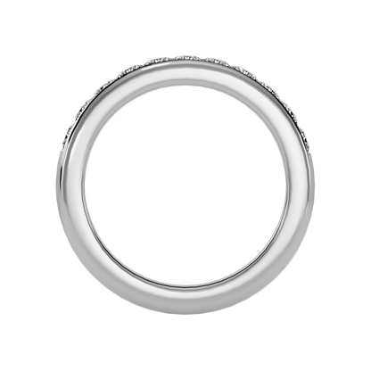 Silliage Half Eternity Band In 925 Sterling Silver - Two