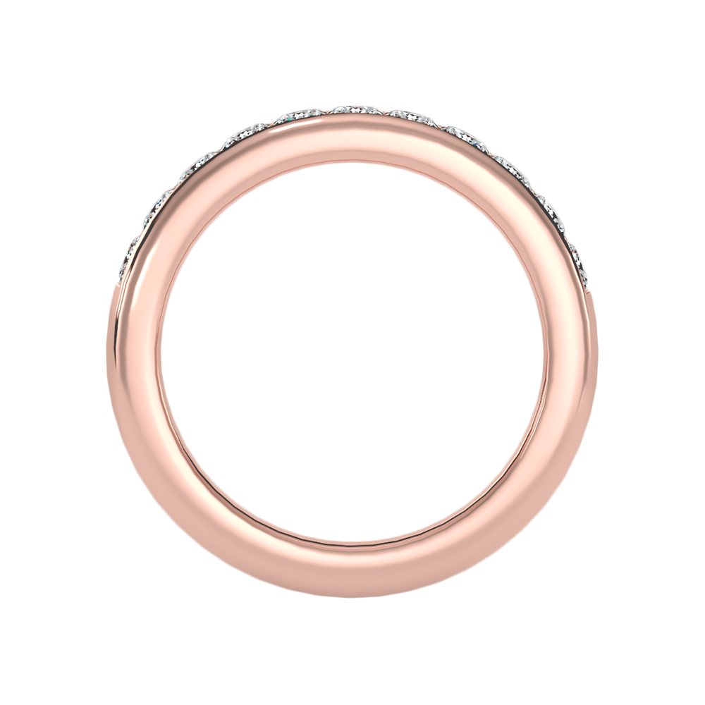 Silliage Half Eternity Band In 925 Sterling Silver - Eight