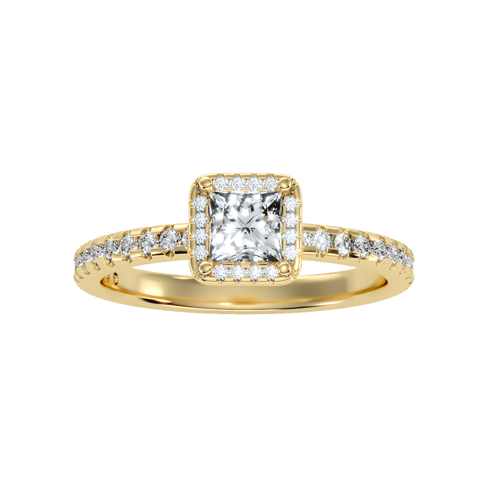 Simple Solitaire Ring In 925 Sterling Silver - Ten