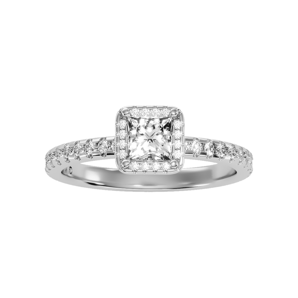 Simple Solitaire Ring In 925 Sterling Silver - Six