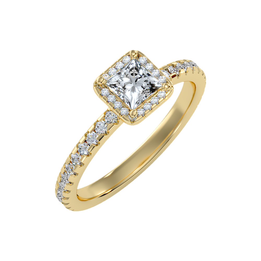 Simple Solitaire Ring In 925 Sterling Silver - Nine