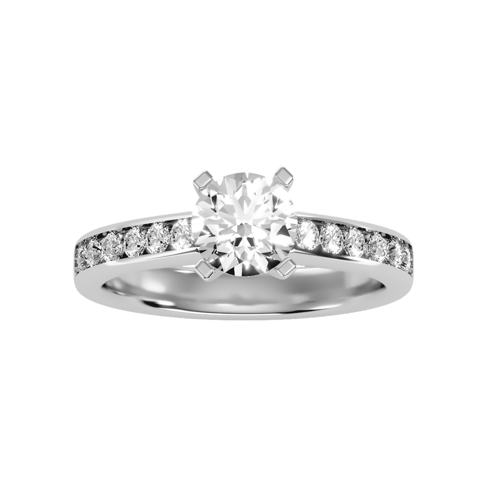 Sleazy Solitaire Ring In 925 Sterling Silver - Six