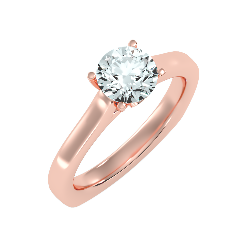 Slender Solitaire Ring - Three