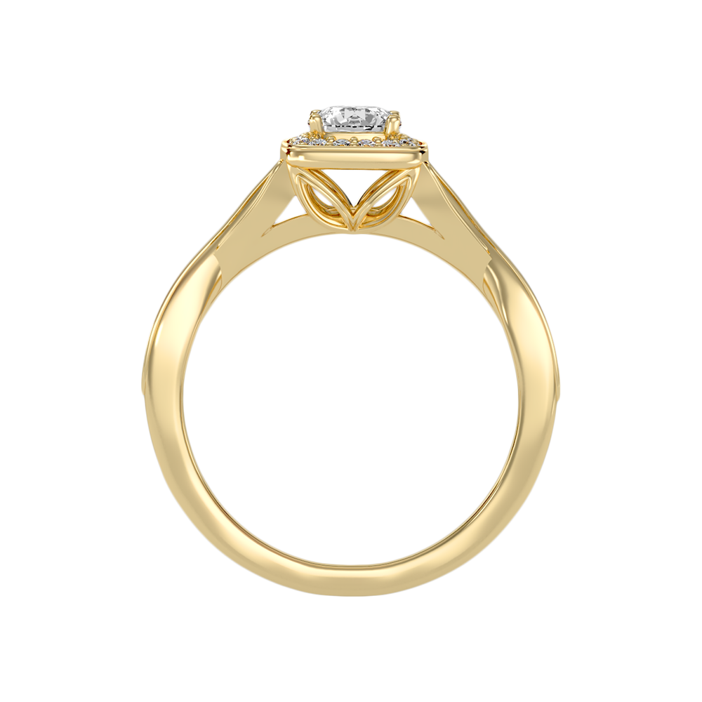 Slick Halo Ring In 925 Sterling Silver - Twelve