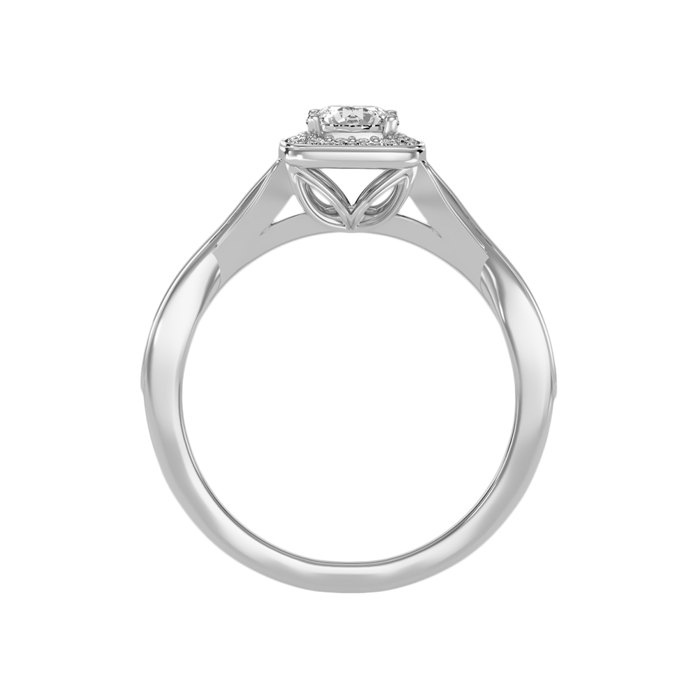 Slick Halo Ring In 925 Sterling Silver - Eight