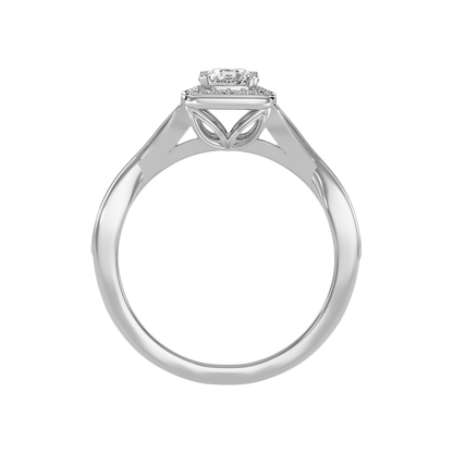 Slick Halo Ring In 925 Sterling Silver - Eight