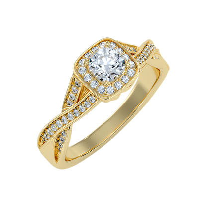 Slick Halo Ring In 925 Sterling Silver - Nine