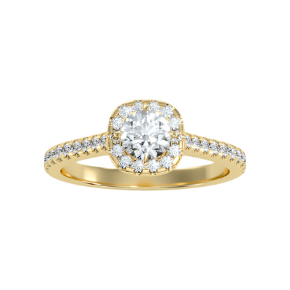Snact Halo Ring In 925 Sterling Silver - Ten