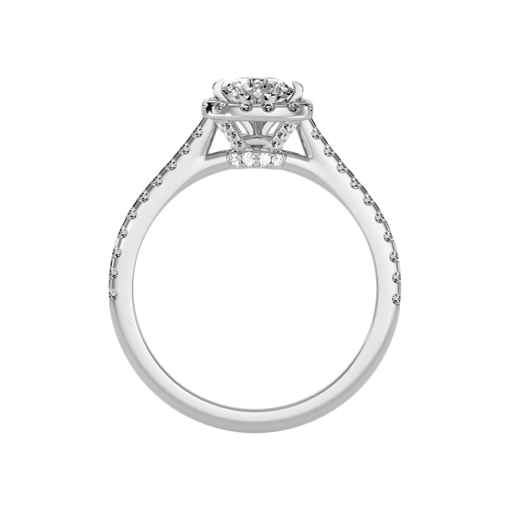 Snact Halo Ring In 925 Sterling Silver - Two