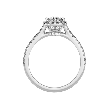 Snact Halo Ring In 925 Sterling Silver - Two