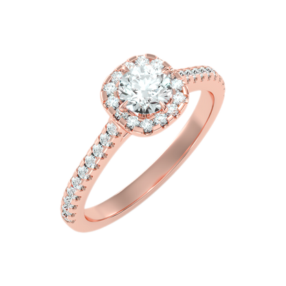 Snact Halo Ring In 925 Sterling Silver - Five