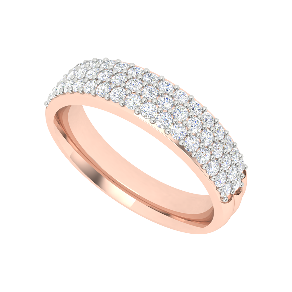 Soet Glitter Diamond Band In 925 Sterling Silver - One