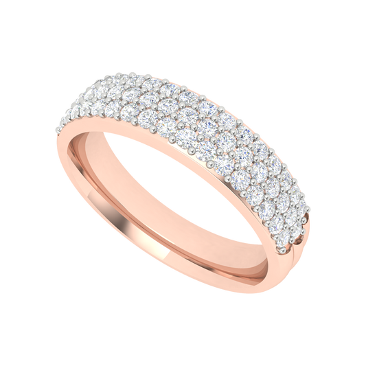 Soet Glitter Diamond Band In 925 Sterling Silver - One