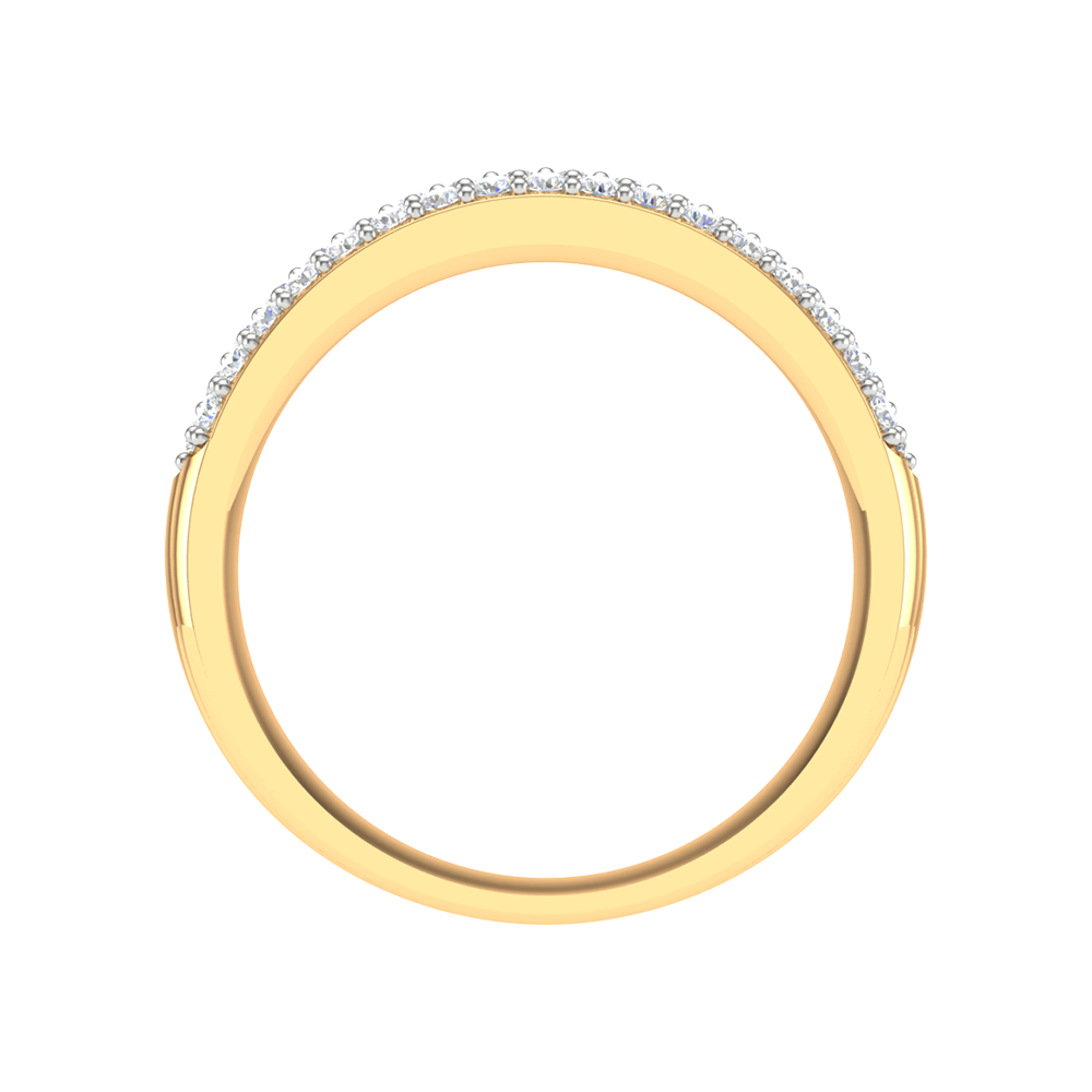 Soet Glitter Diamond Band In 925 Sterling Silver - Twelve