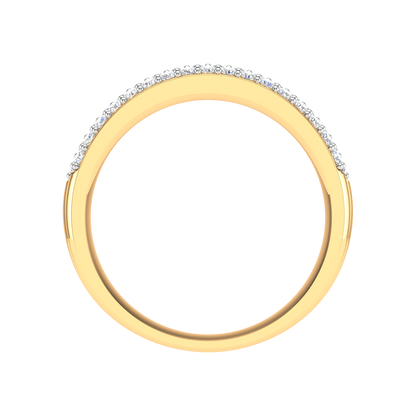 Soet Glitter Diamond Band In 925 Sterling Silver - Twelve