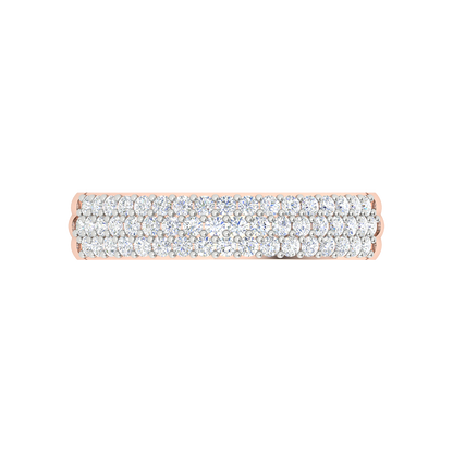 Soet Glitter Diamond Band In 925 Sterling Silver - Two