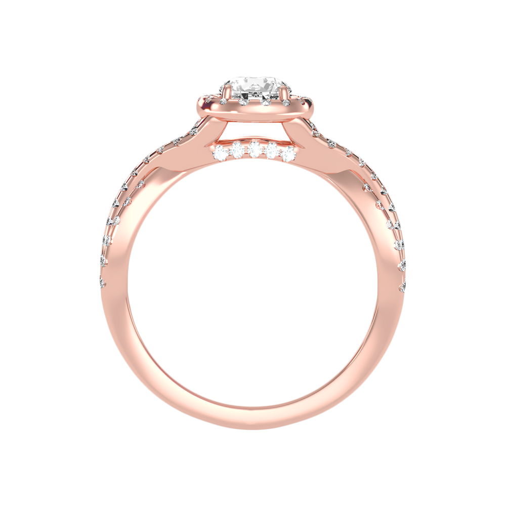 Soft Halo Ring In 925 Sterling Silver - Ten