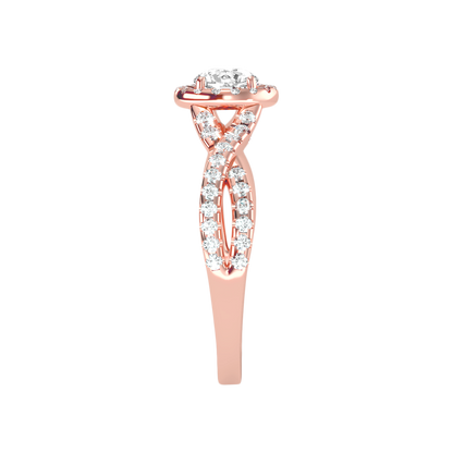 Soft Halo Ring In 925 Sterling Silver - Twelve