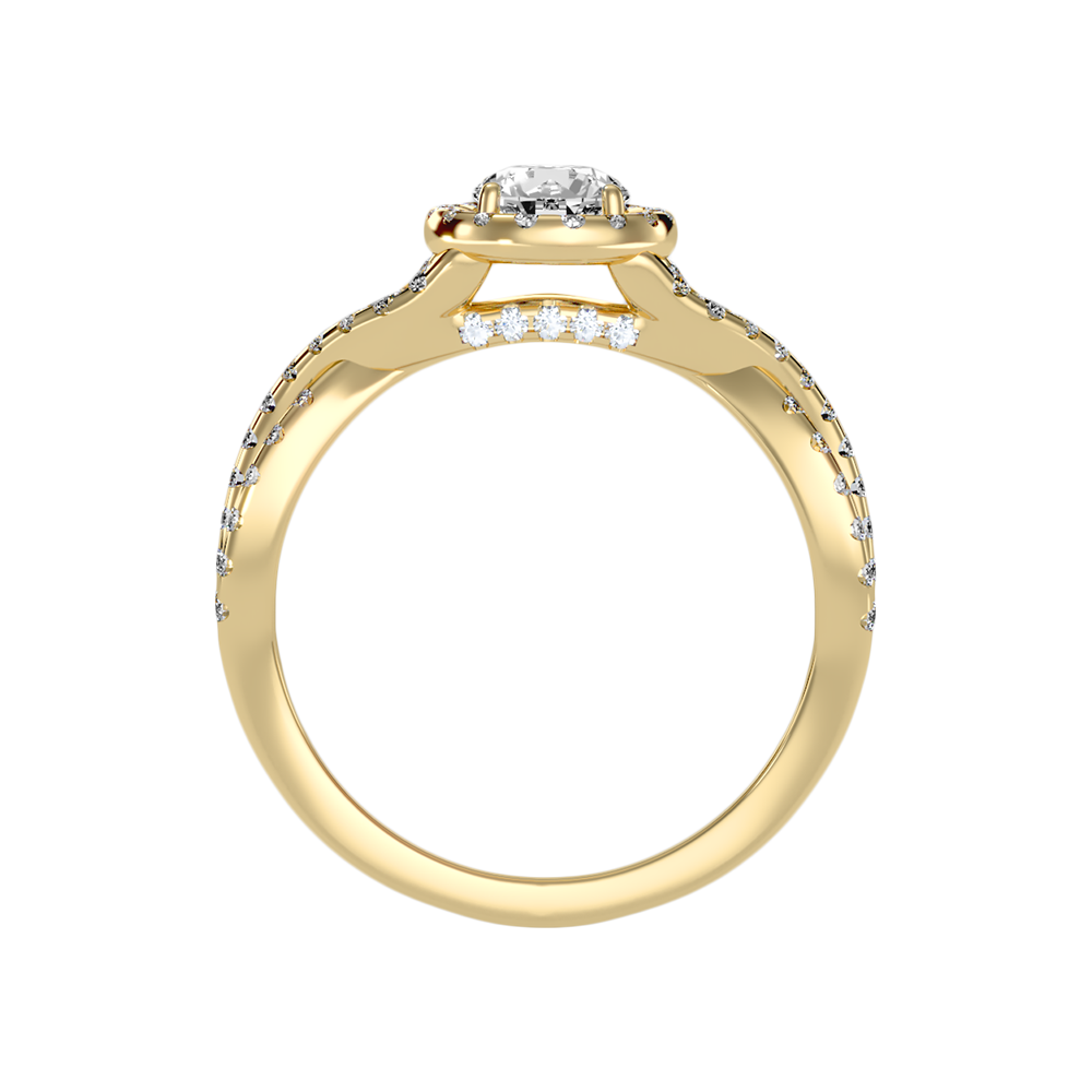 Soft Halo Ring In 925 Sterling Silver - Two