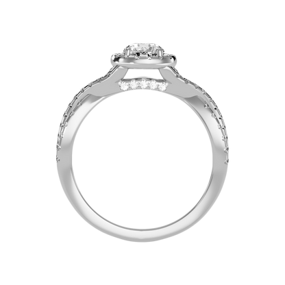 Soft Halo Ring In 925 Sterling Silver - Eight