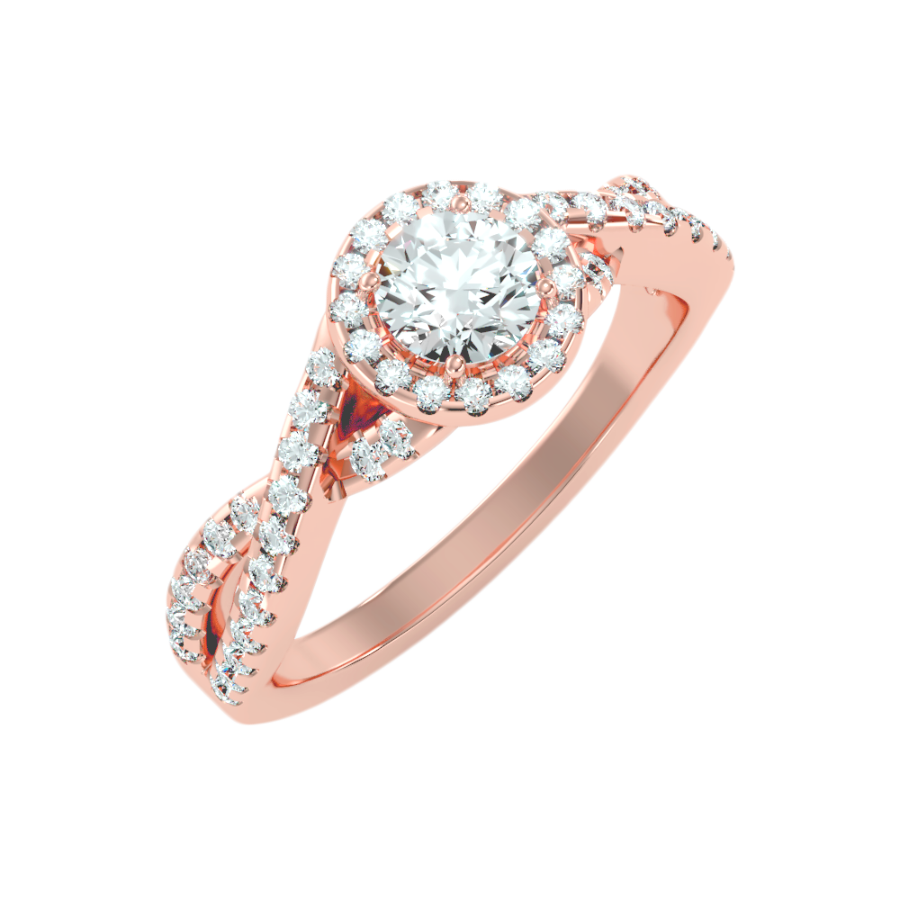 Soft Halo Ring In 925 Sterling Silver - Nine