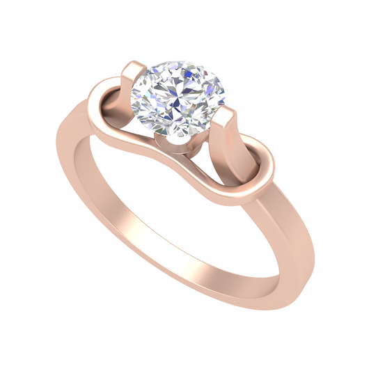 Solace Solitaire Ring In 925 Sterling Silver - One