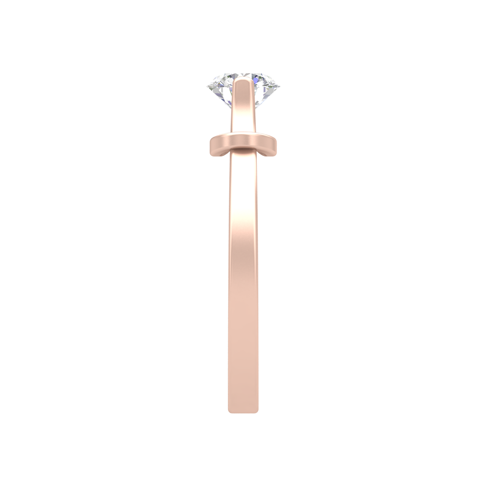 Solace Solitaire Ring In 925 Sterling Silver - Four