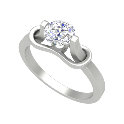 Solace Solitaire Ring In 925 Sterling Silver - Nine