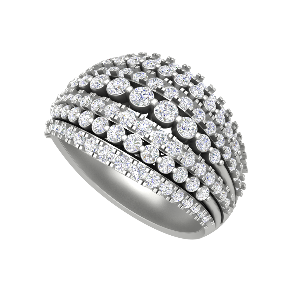 Solo Stunning Band In 925 Sterling Silver - Five