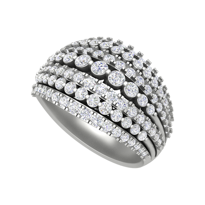 Solo Stunning Band In 925 Sterling Silver - Five