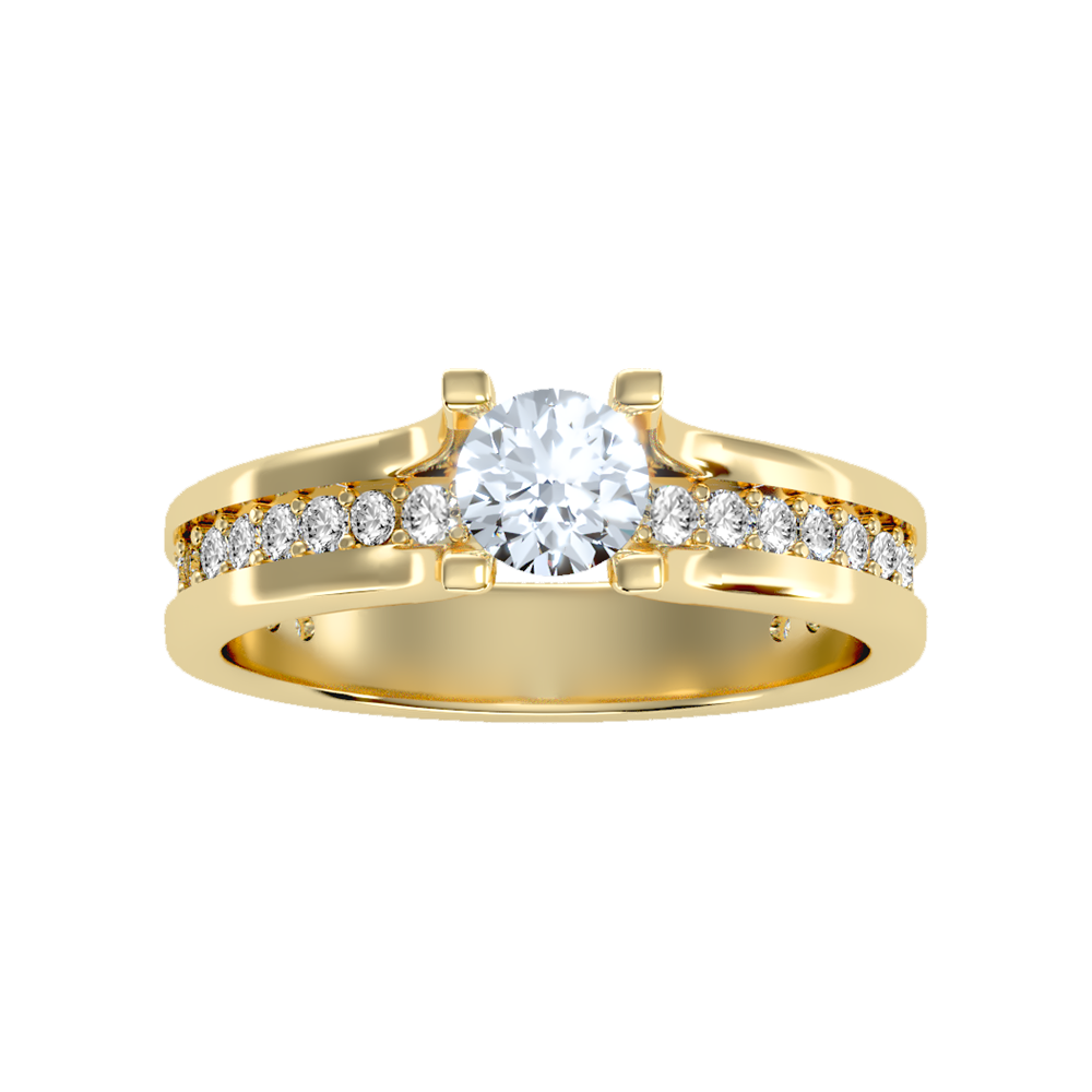 Sovereign Solitaire Ring In 925 Sterling Silver - Eleven