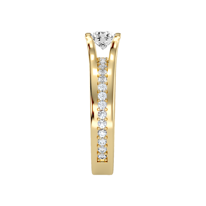 Sovereign Solitaire Ring In 925 Sterling Silver - Twelve