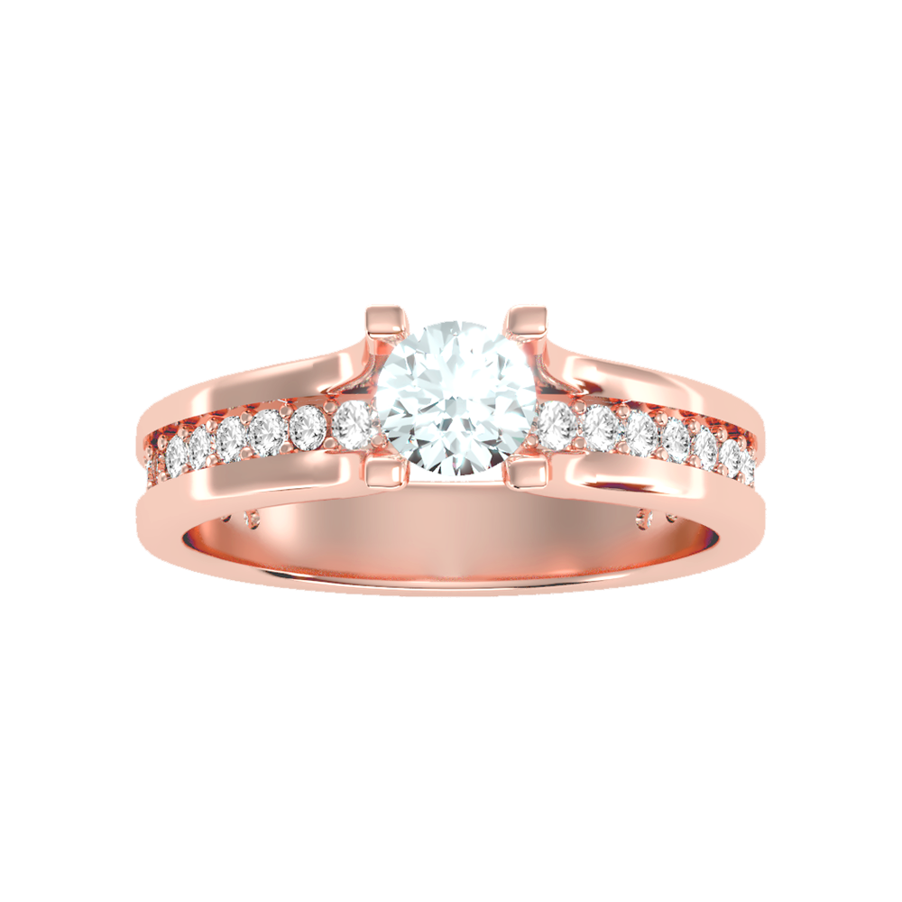 Sovereign Solitaire Ring In 925 Sterling Silver - Three