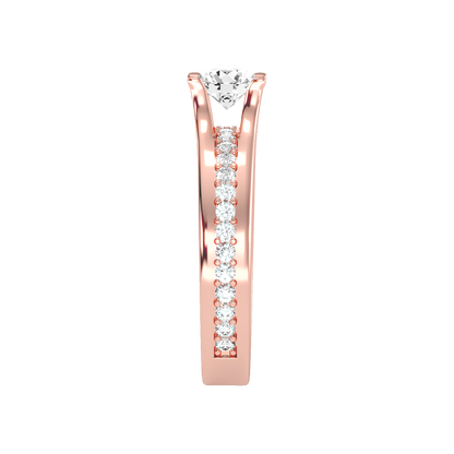 Sovereign Solitaire Ring In 925 Sterling Silver - Four