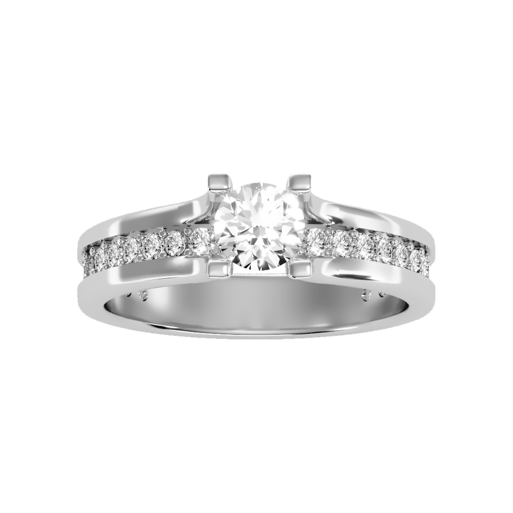 Sovereign Solitaire Ring In 925 Sterling Silver - Seven