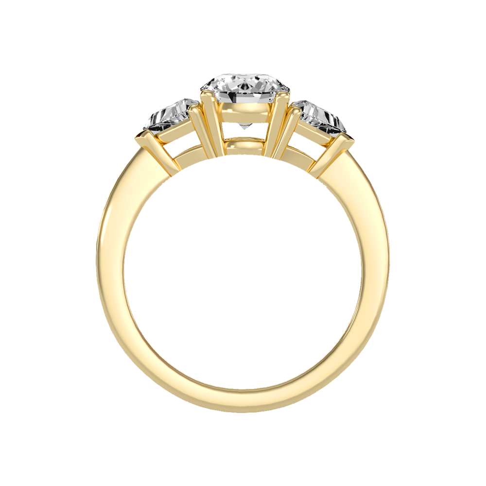 Sparking Tri Stone Ring - Twelve